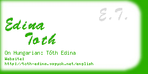 edina toth business card